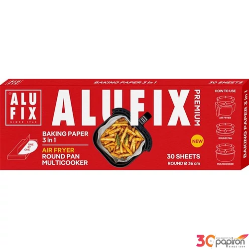 Sütőpapírlapok kerek 3 az 1-ben 30db 36cm ALUFIX Premium