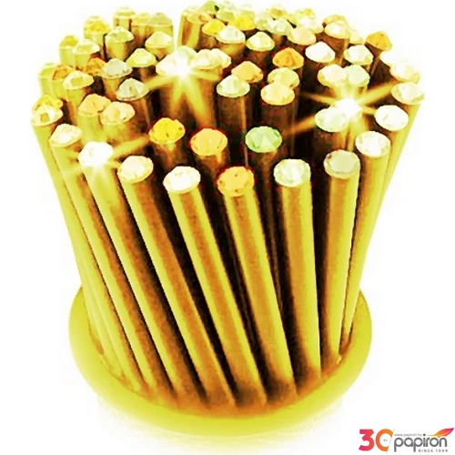 Swarovski ceruza arany testű 2 Aquakék Kristállyal Made With Swarovski Elements