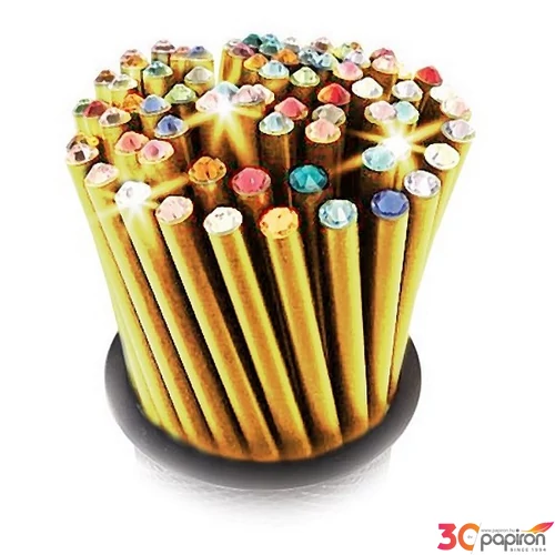 Swarovski ceruza arany testű 2 Light Siam Piros Kristállyal Made With Swarovski Elements