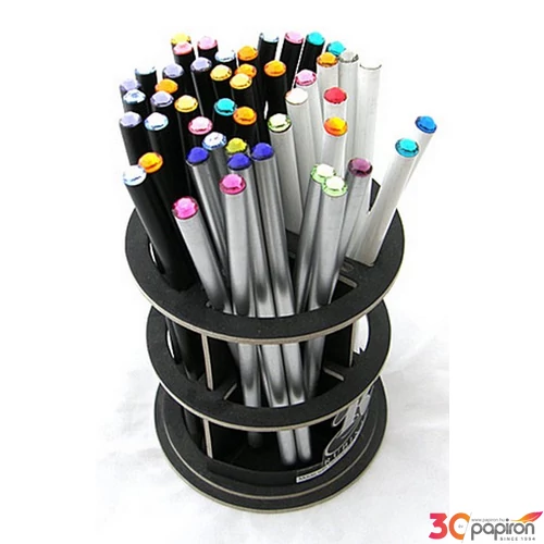 Swarovski ceruza ezüst testű 2 Pezsgő Kristállyal Made With Swarovski Elements