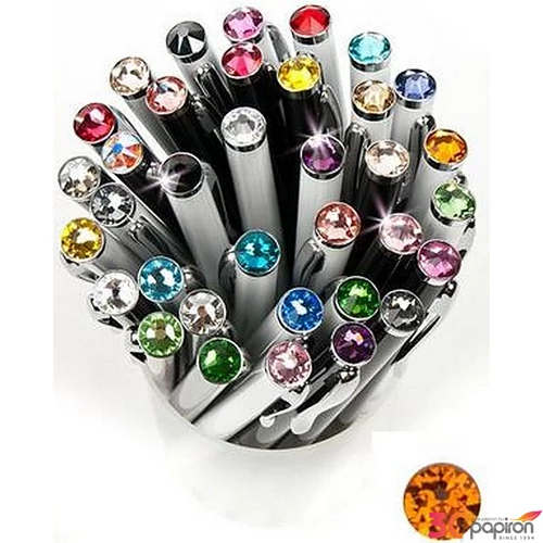 Swarovski toll E. fekete testű Élénk Narancs Színű Kristály Gravírozhat Made With Swarovski Elements