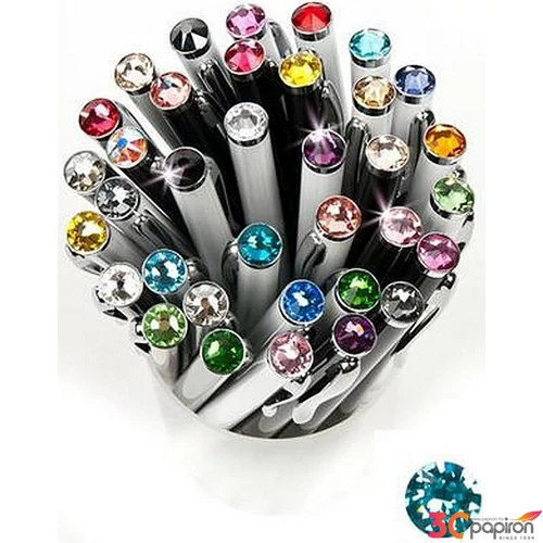 Swarovski toll E. fekete testű Türkiz Kristály Gravírozható Made With Swarovski Elements