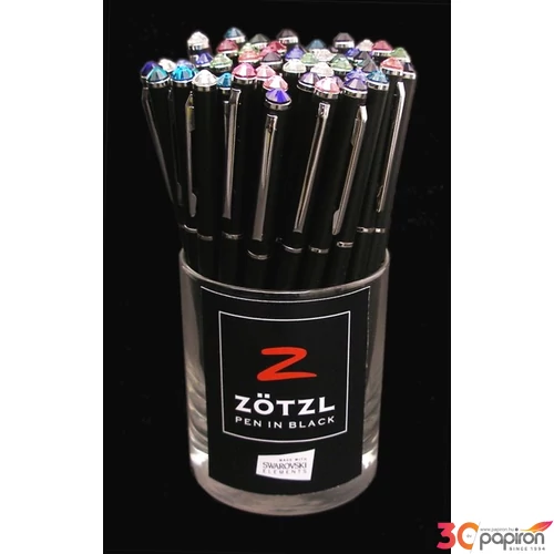 Swarovski Zötzl toll fekete színes kristállyal 13cm MADE WITH SWAROVSKI ELEMENTS