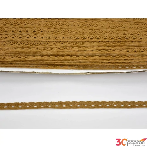 Szalag csipke bronz 1cmx2m Pamut Szalag csipke Bronz