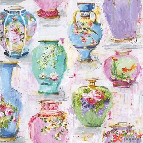 Szalvéta Ambiante Vases papírszalvéta 25x25cm,15db-os