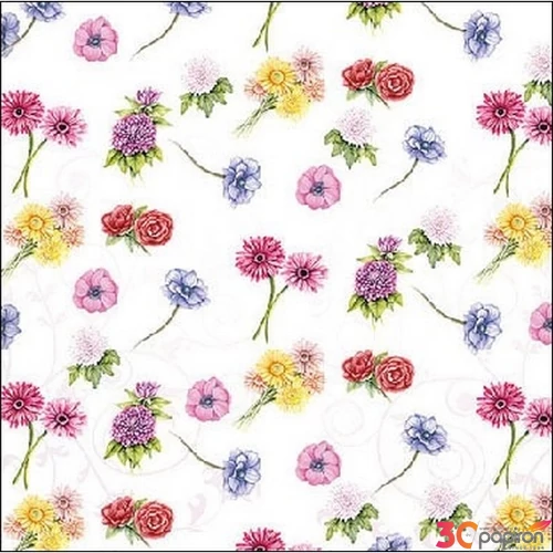 Szalvéta 25x25cm Flower Festival  20db-os 