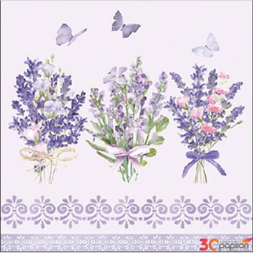 Szalvéta 25x25cm Lovely lavender lilac 20db-os 