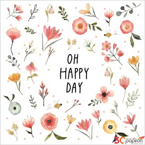Szalvéta 25x25cm Oh Happy Day 20db-os 