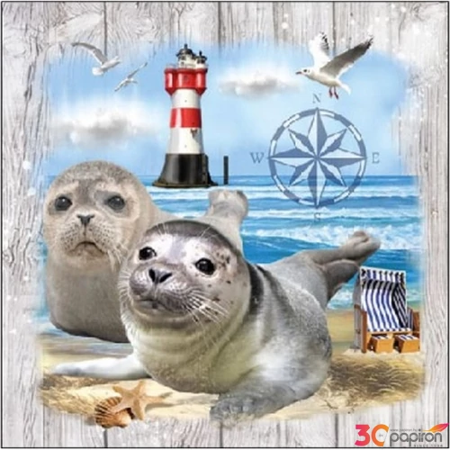 Szalvéta 25x25cm Seal Couple 20db-os 