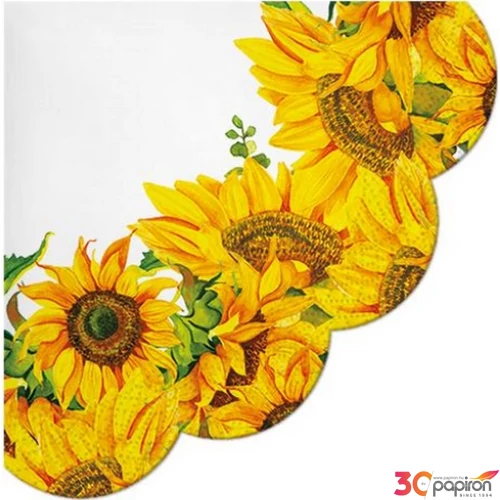 Szalvéta 32cm Dancing Sunflowers 12 db-os