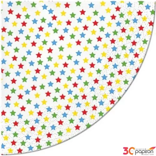 Szalvéta 32cm Stars colorful 12 db-os