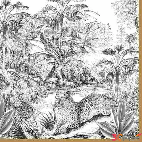 Szalvéta 33x33cm 20db-os, Retro Jungle