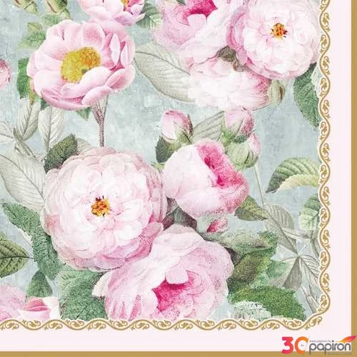 Szalvéta 33x33cm 20db-os,Roses in Bloom