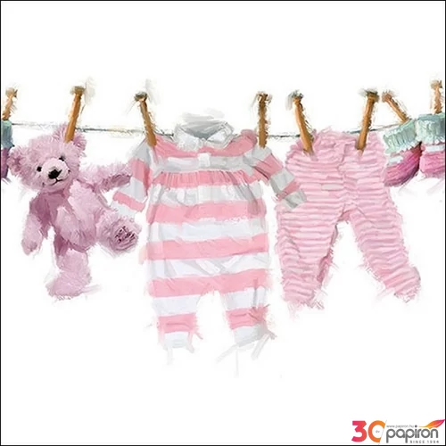 Szalvéta 33x33cm Baby Girl Clothes 20db-os