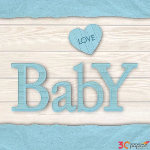 Szalvéta Ambiante Baby Love Boy papír papírszalvéta 33x33cm,20db-os