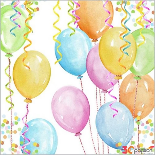 Szalvéta 33x33cm Baloon Party 20db-os