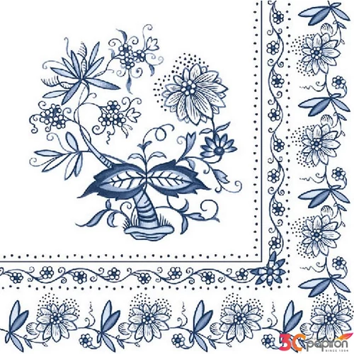Szalvéta 33x33cm Blue onion 20db-os