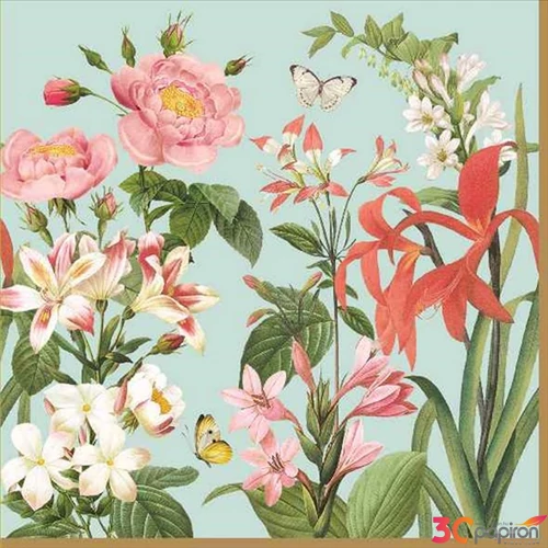 Szalvéta 33x33cm Botanic Garden,20db-os