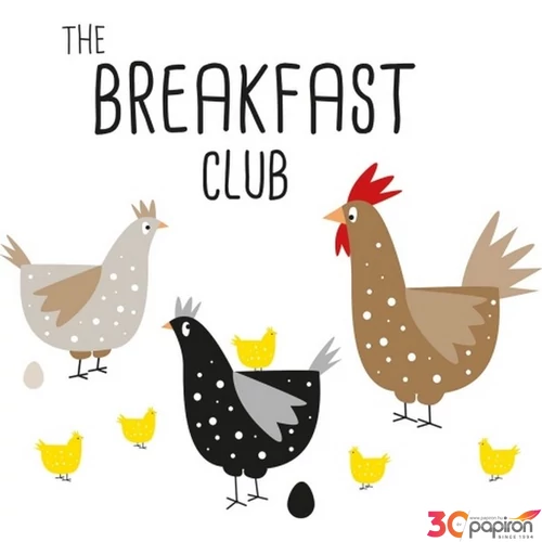 Szalvéta 33x33cm Breakfast Club 20db-os