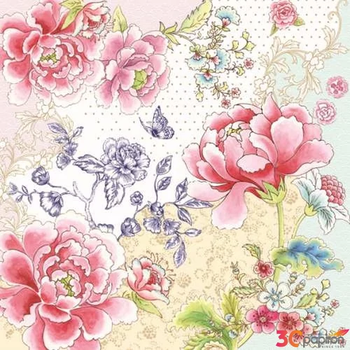 Szalvéta 33x33cm Chinoiserie,20db-os