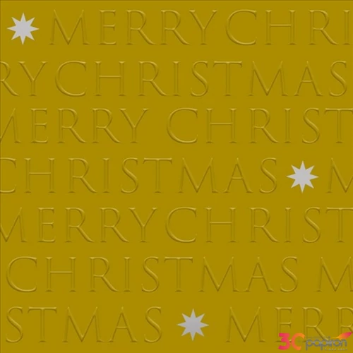 Szalvéta 33x33cm Christmas letters gold dombornyomott 20db-os
