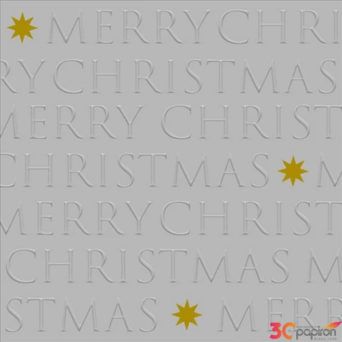Szalvéta 33x33cm Christmas letters silver dombornyomott 20db-os