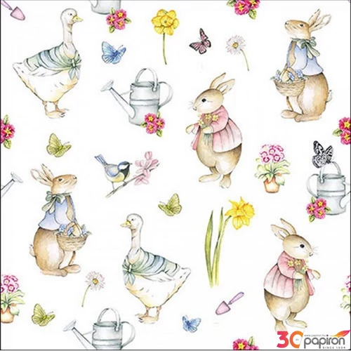 Szalvéta 33x33cm Easter Garden 20db-os