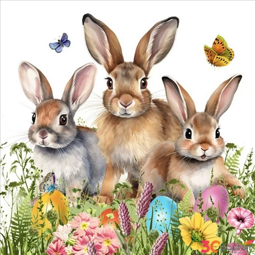 Szalvéta 33x33cm Easter Hello 20db-os