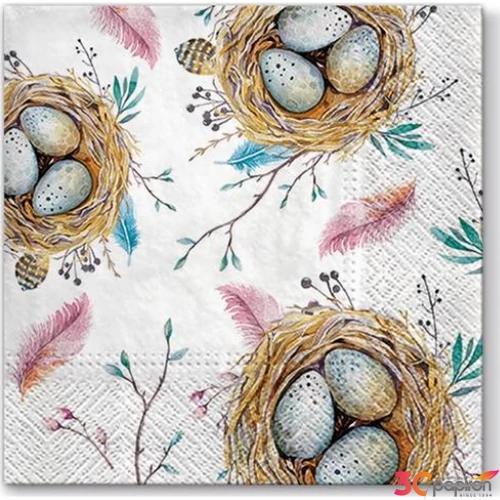 Szalvéta 33x33cm Easter Nest 20db-os