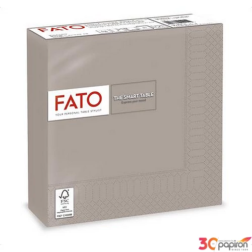 Szalvéta 33x33cm FATO 1/4 hajtogatott galambszürke