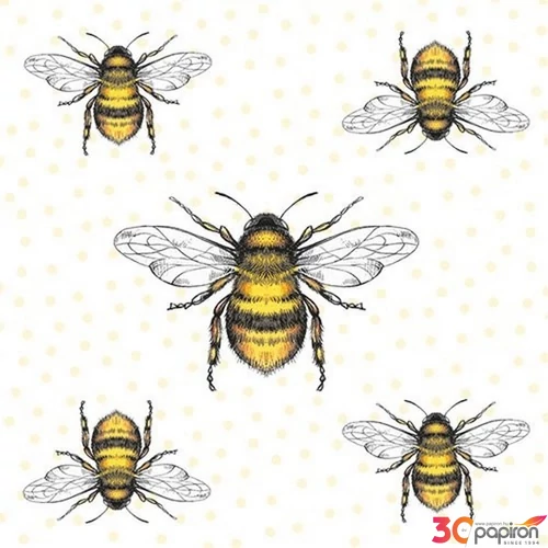 Szalvéta 33x33cm Flying Bees 20db-os