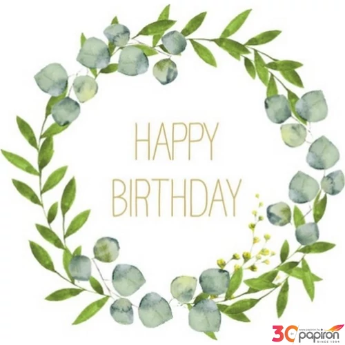 Szalvéta 33x33cm Happy B'day 20db-os