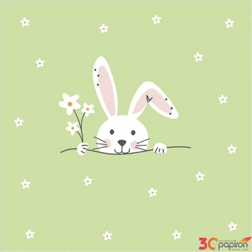 Szalvéta 33x33cm Hello Easter green 20db-os 