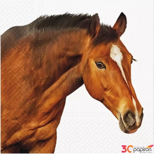 Szalvéta 33x33cm Horse Head 20db-os