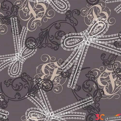 Szalvéta 33x33cm Lacy Bows brown 20db-os