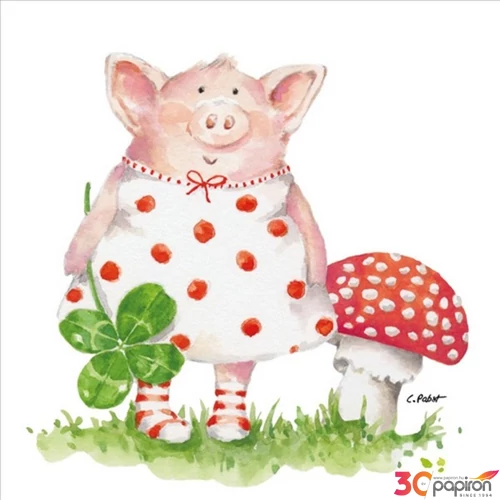 Szalvéta 33x33cm Lucky Piggy 20db-os