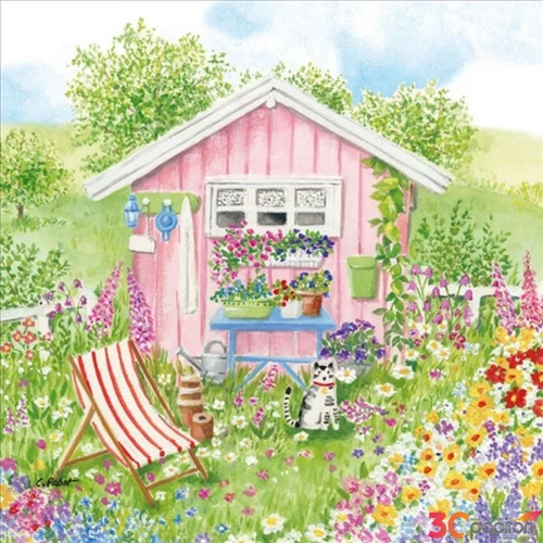 Szalvéta 33x33cm Maison Rose 20db-os 