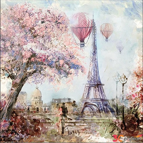 Szalvéta 33x33cm Paris art 20db-os