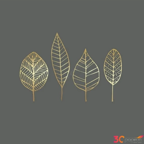 Szalvéta 33x33cm Pure Gold Leaves anthracite 20db-os 
