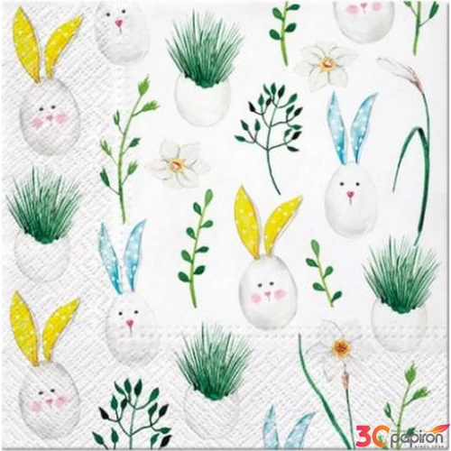 Szalvéta 33x33cm Rabbit Eggs 20db-os