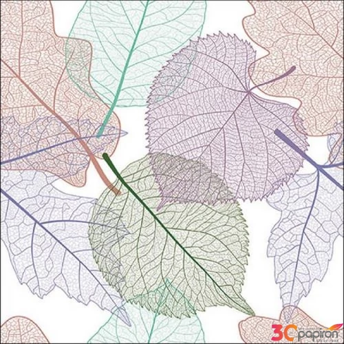 Szalvéta 33x33cm Skeleton Leaves 20db-os