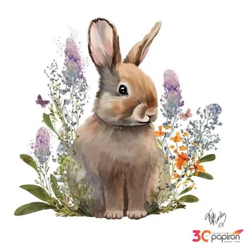 Szalvéta Ambiente Belle Bunny papírszalvéta 33x33cm,20db-os