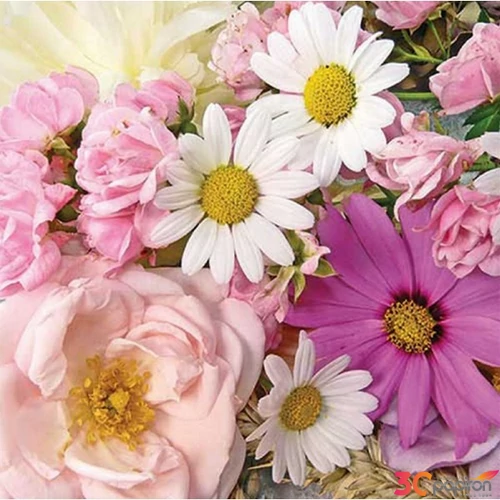 Szalvéta Ambiante Summer flower mix papírszalvéta 33x33cm,20db-os
