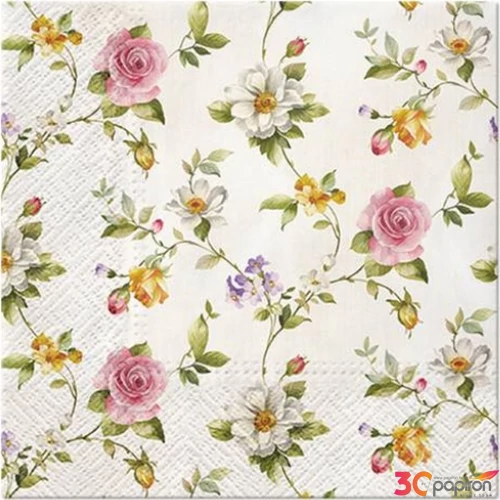 Szalvéta 33x33cm Tender Roses 20db-os