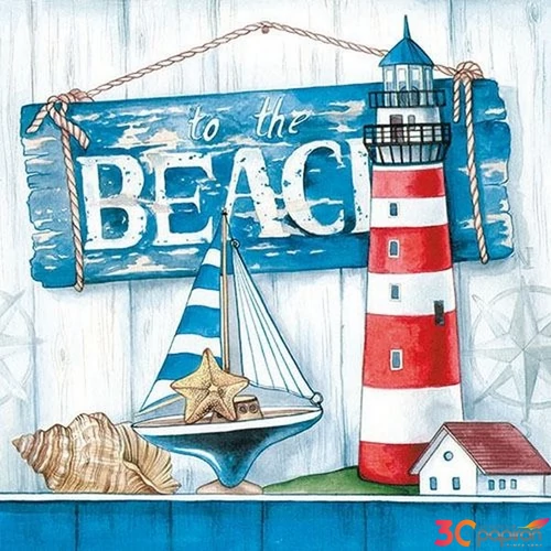 Szalvéta 33x33cm To The Beach 20db-os