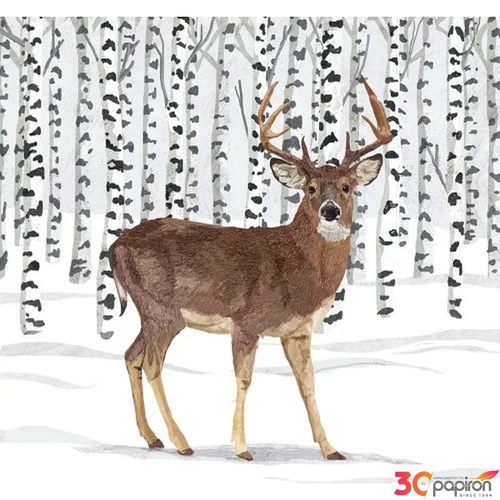Szalvéta 33x33cm Wilderness Stag 20db-os