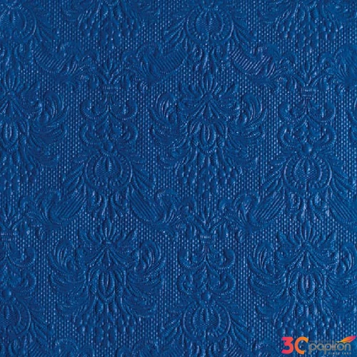 Szalvéta 40x40cm Elegance navy dombornyomott 15db-os
