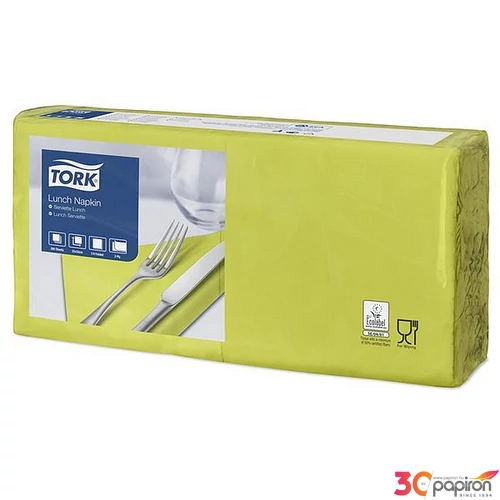 Szalvéta 45661 hajtogatott 2 2 rétegű 33x33cm Advanced TORK Lunch lime