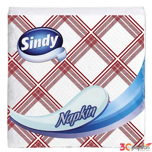 Szalvéta 45lap Sindy kockás minta