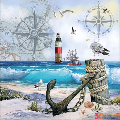 Szalvéta Ambiante Anchorage papírszalvéta 33x33cm,20db-os